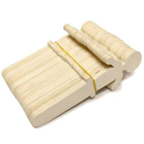 Palitos de Manualidades en Forma de Personas de Madera - Pack de 50 (13 cm)
