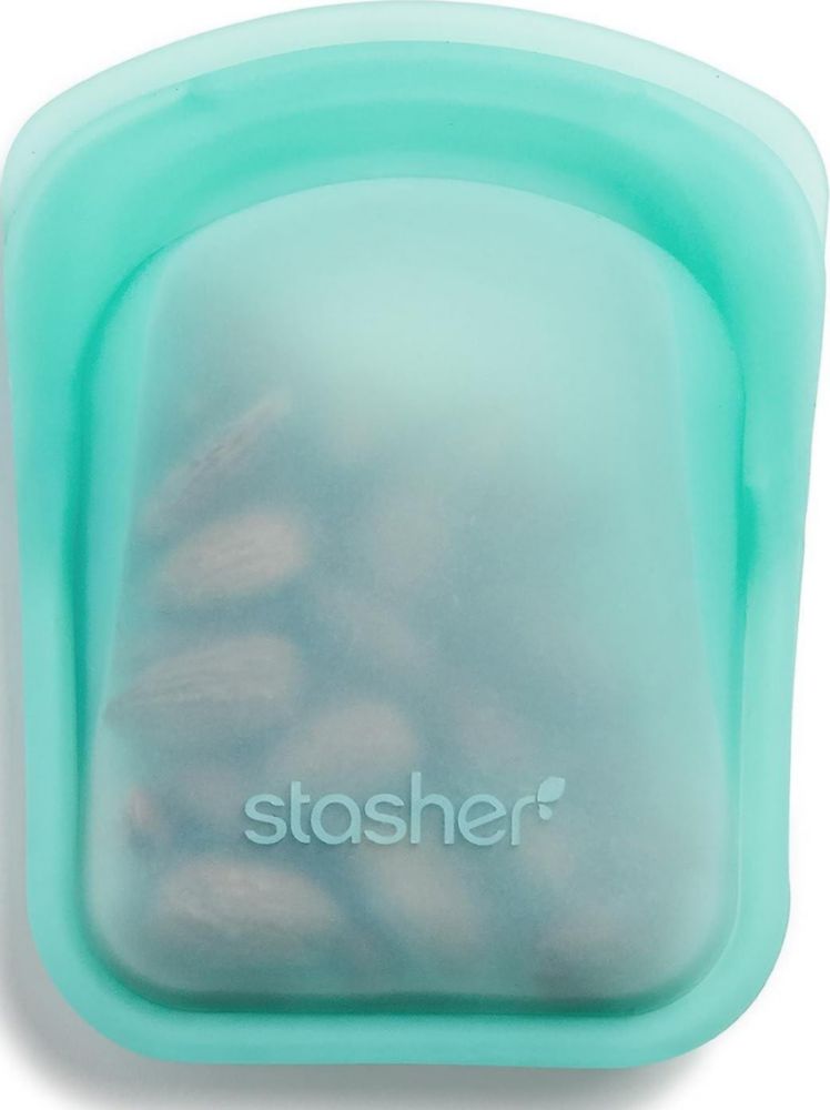 Bolsa de Almacenamiento de Alimentos Reutilizable Stasher Pocket Aqua 118 ml