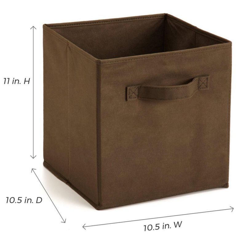 Juego de 2 cajones de tela ClosetMaid color marrón oscuro 26 × 26 × 26 cm