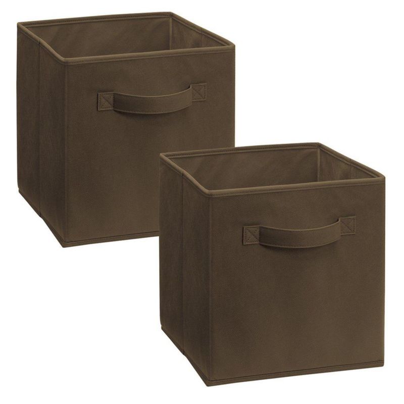 Juego de 2 cajones de tela ClosetMaid color marrón oscuro 26 × 26 × 26 cm