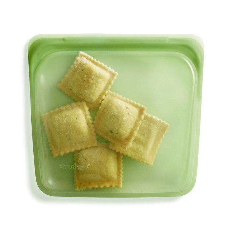 Bolsa de Almacenamiento de Alimentos Stasher 800 ml Verde para Sándwich