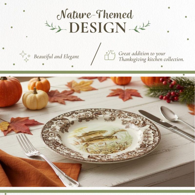 Plato de ensalada Spode 20 cm Salmón Woodland