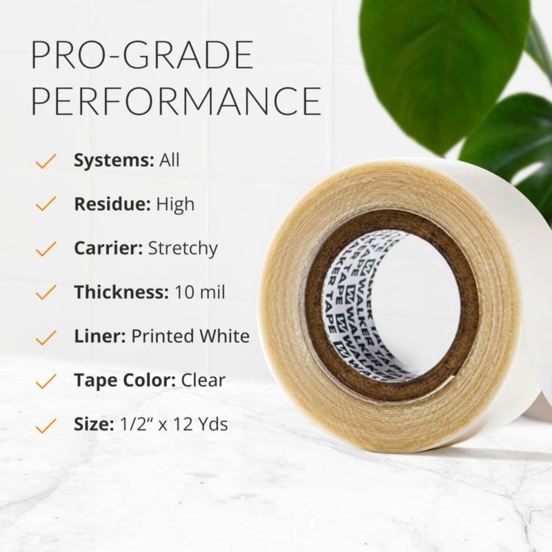 Cinta adhesiva Walker Tape 1/2" x 36 m sin brillo