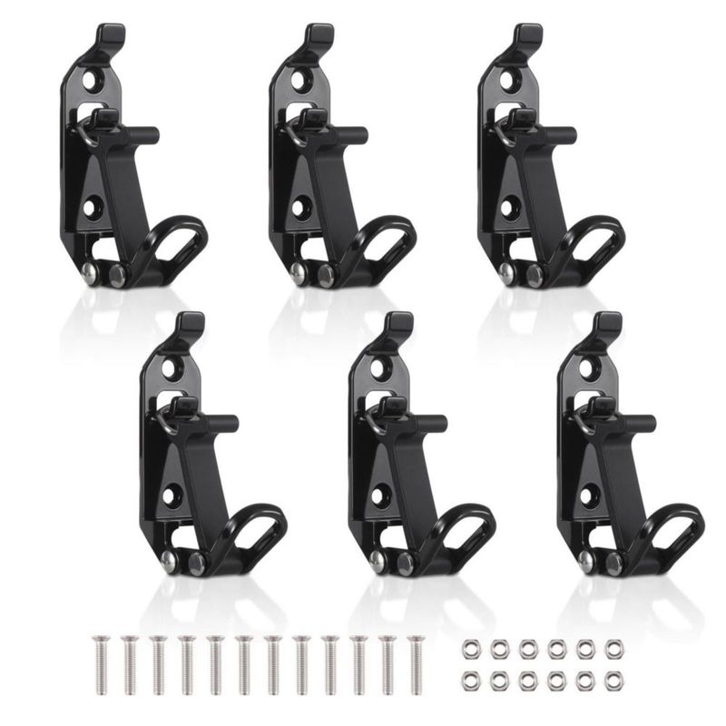 Soporte para pala ChimimeDecor 6 piezas negro de liberación rápida