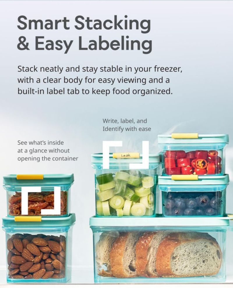 LocknLock Contenedor de Almacenamiento de Alimentos 105 L sin BPA y Apilable