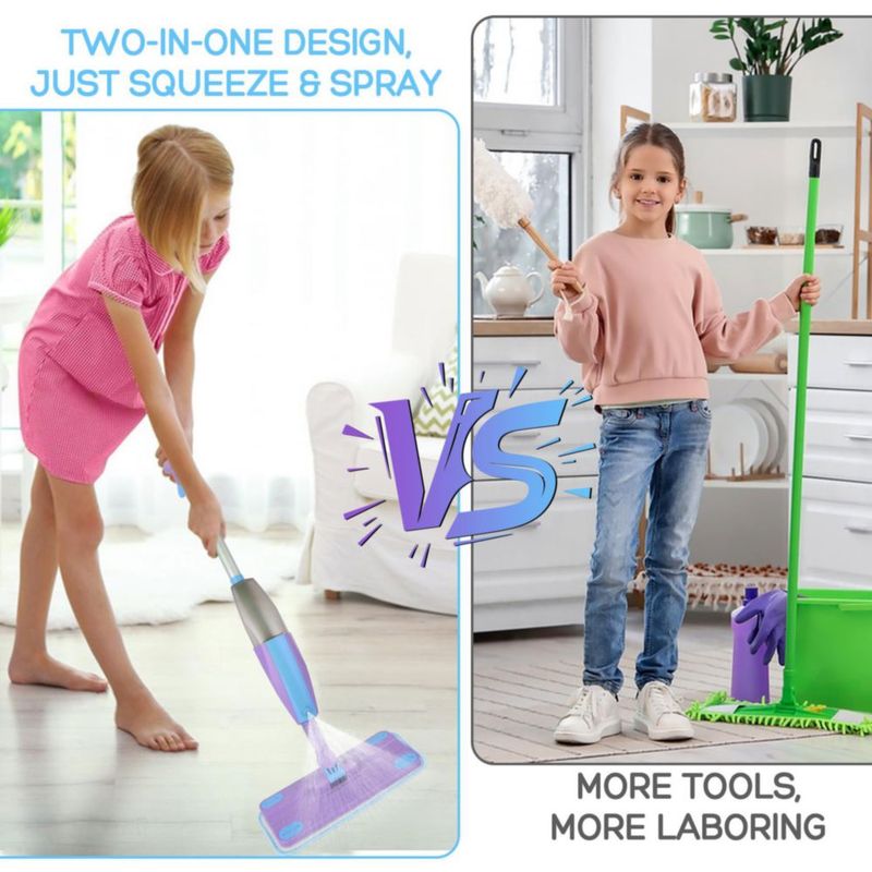 Mopa de Pulverizador Infantil Eloslos Azul y Morado