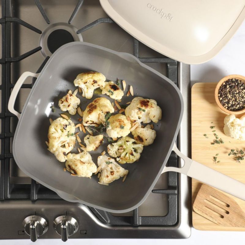 Sartén para saltear Crock-Pot 5.3 L Cerámica antiadherente con acabado de lino