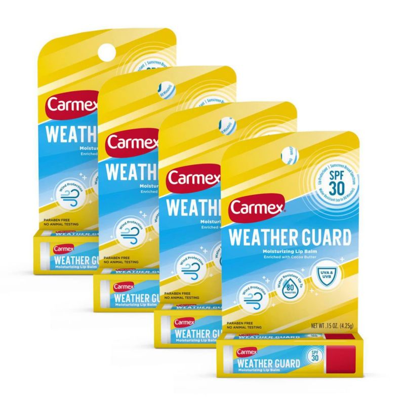 Bálsamo Labial Carmex Weather Guard SPF 30 - Pack de 4
