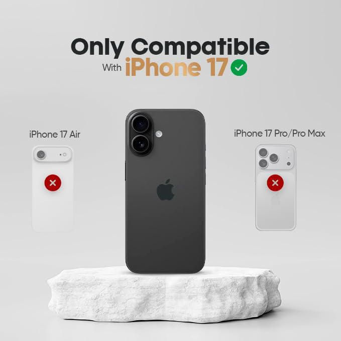 Funda MOTIVE para iPhone 17 de 63" con soporte y clip de cinturón