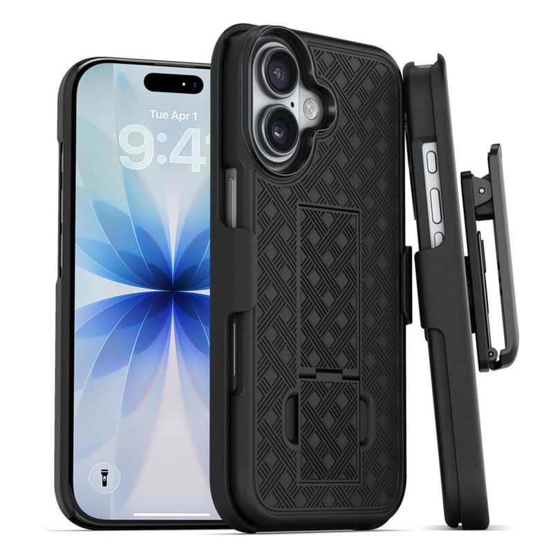 Funda MOTIVE para iPhone 17 de 63" con soporte y clip de cinturón