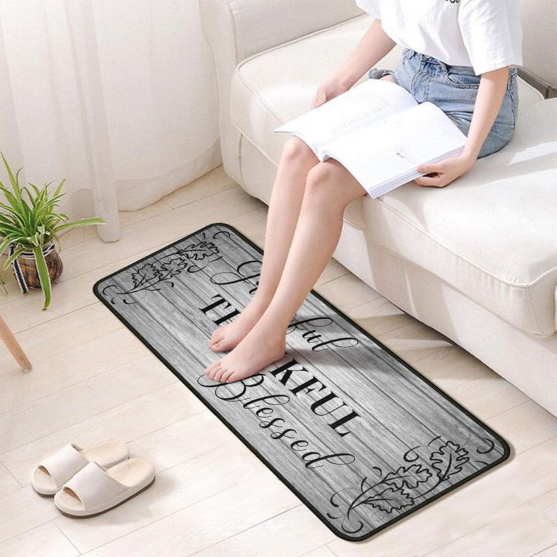 Alfombras de Cocina Protikol 43x120 cm + 43x76 cm Gris Pack de 2