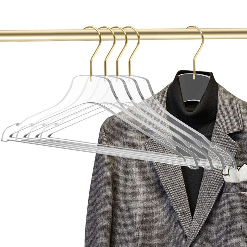Perchas de ropa Quality Hangers 43 cm paquete de 20 gancho dorado