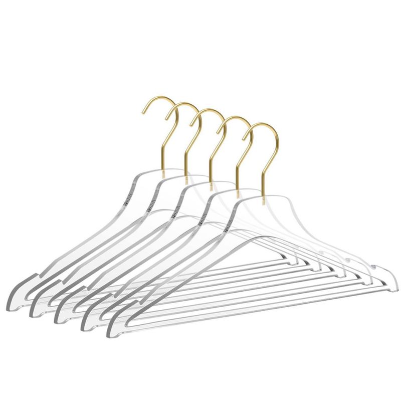 Perchas de ropa Quality Hangers 43 cm paquete de 20 gancho dorado
