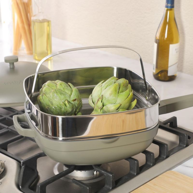 Sartén para saltear Crock-Pot 5.3 L verde salvia antiadherente