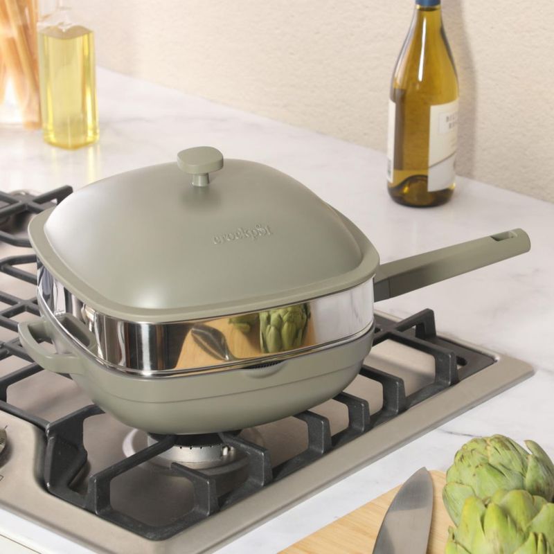 Sartén para saltear Crock-Pot 5.3 L verde salvia antiadherente