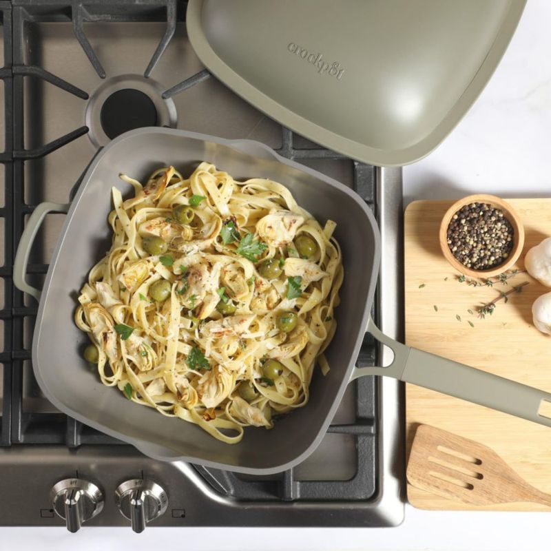 Sartén para saltear Crock-Pot 5.3 L verde salvia antiadherente