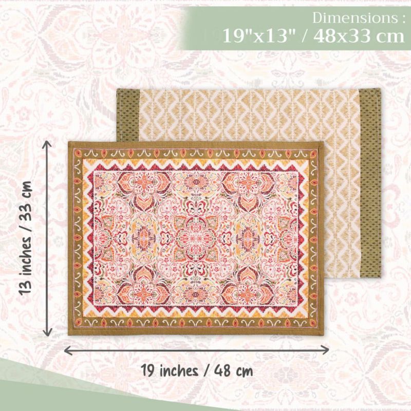 Juego de 4 manteles individuales Maison d' Hermine 33 × 48 cm algodón