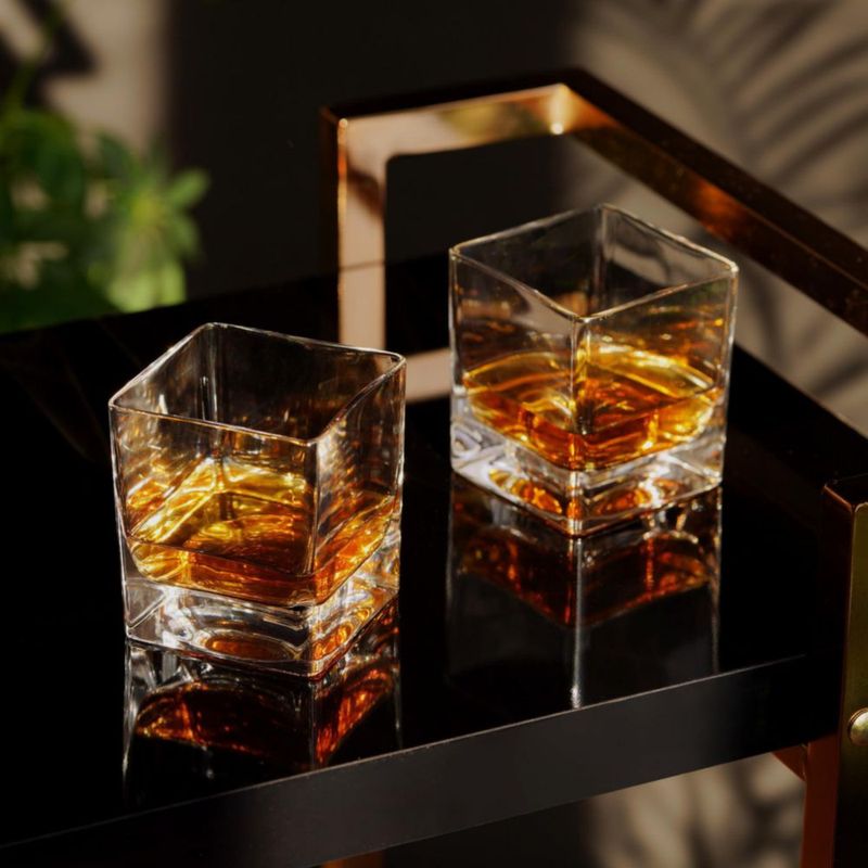 Set de 2 vasos tipo rocks Viski 295 ml de cristal