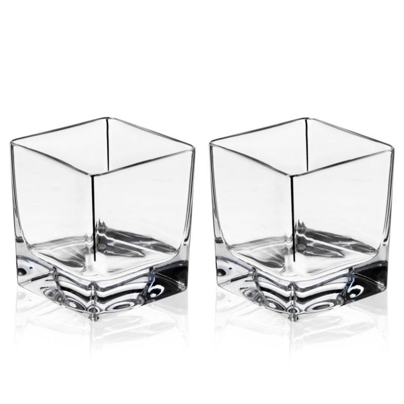 Set de 2 vasos tipo rocks Viski 295 ml de cristal