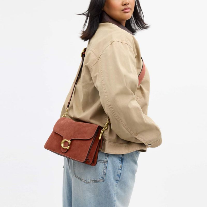 Bolso Coach Suede Chain Tabby 26 × 17 × 9 cm