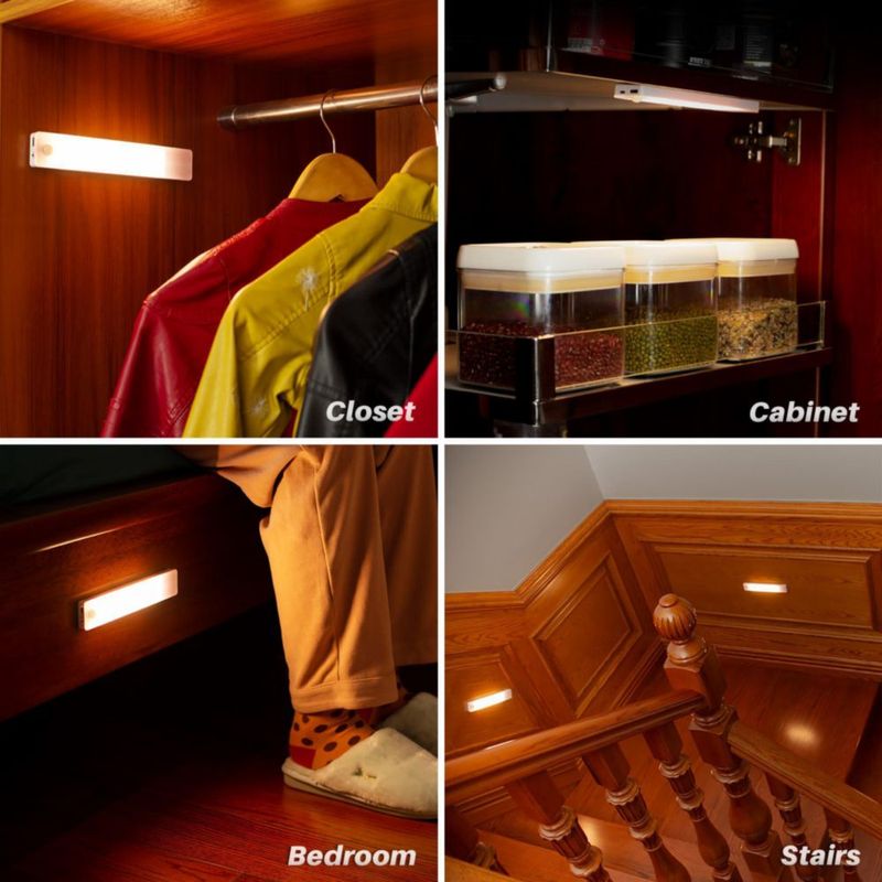 Luz bajo mueble STAR-SPANGLED de 20 cm recargable - Pack de 2