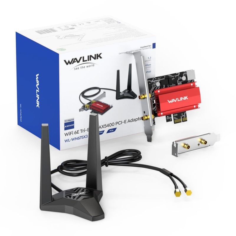Tarjeta WiFi WAVLINK AXE5400 6E PCIe BT 5.3
