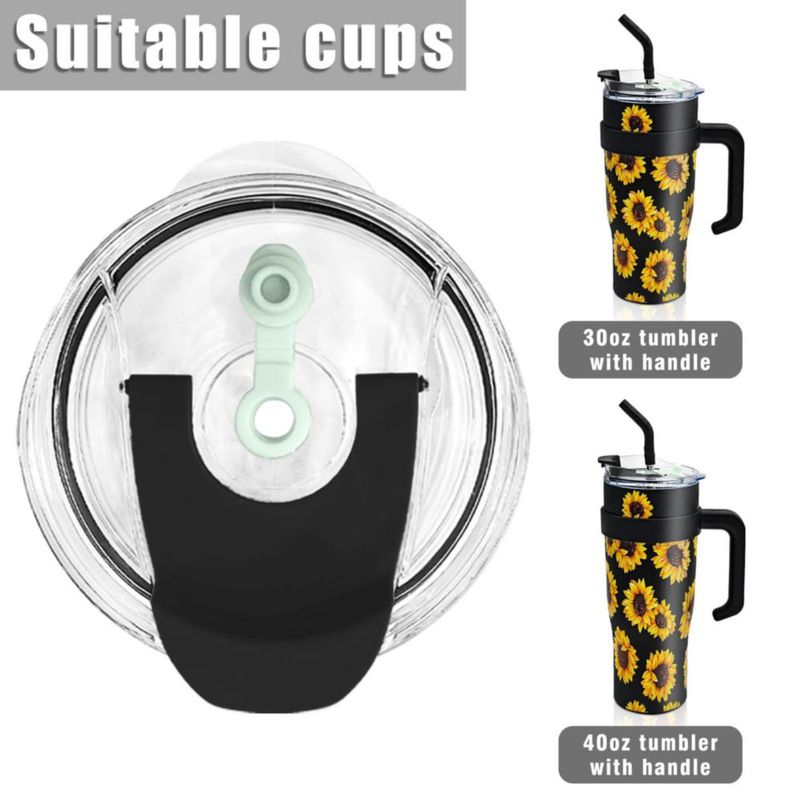 Tapa para vaso AiHeart 30/40 oz a prueba de derrames con pajita