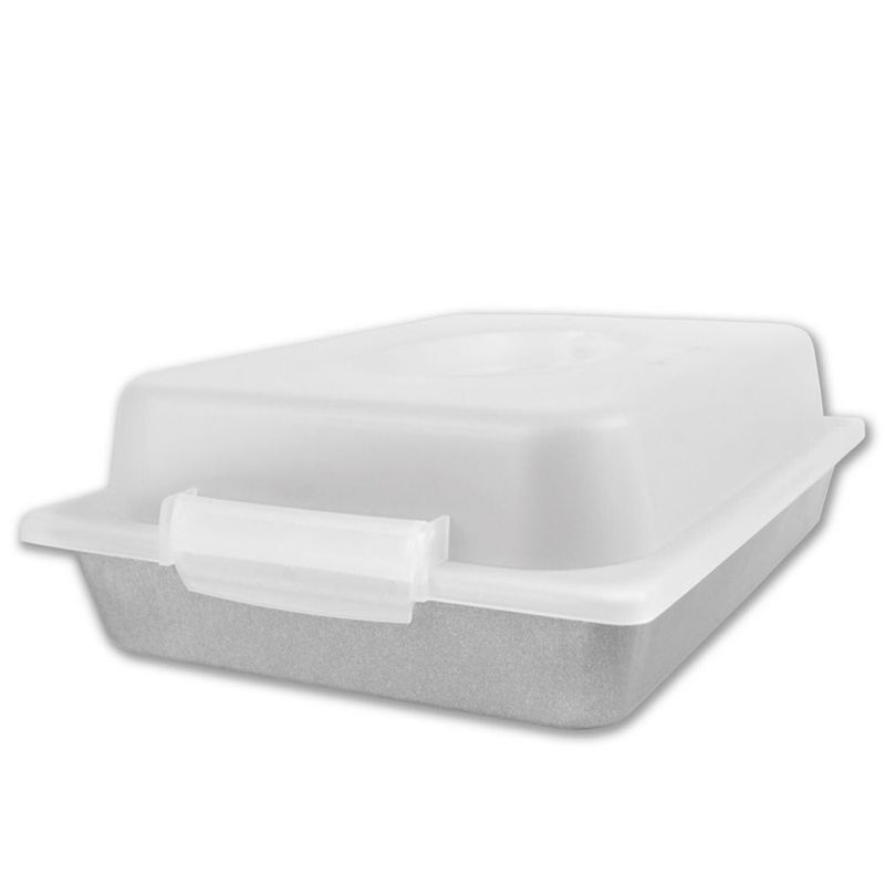 Bandeja para hornear USA Pan 23 × 33 cm blanca con tapa