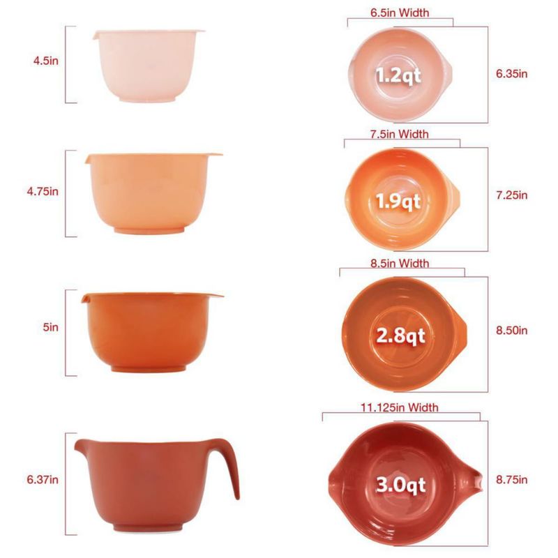 Juego de 4 tazones Glad apilables de 12‑3 qt (11‑28 L)