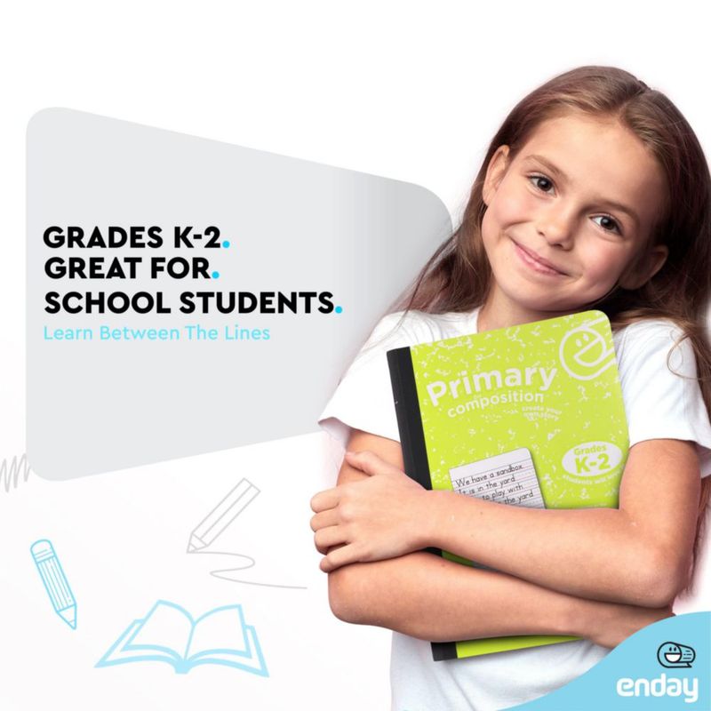 Cuaderno de composición Enday K‑2 100 hojas pack de 6