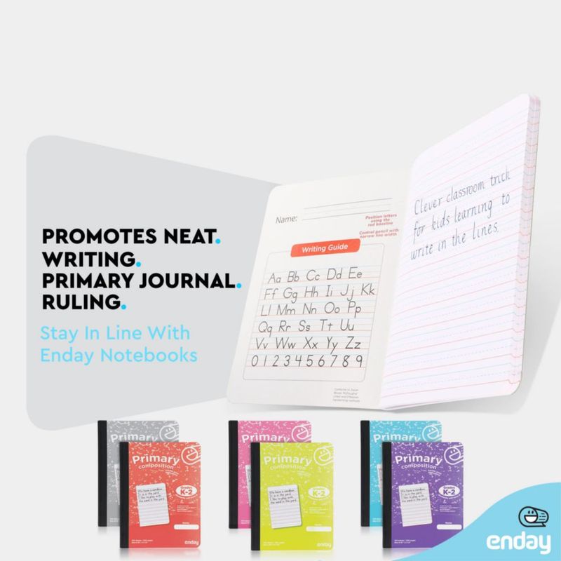 Cuaderno de composición Enday K‑2 100 hojas pack de 6
