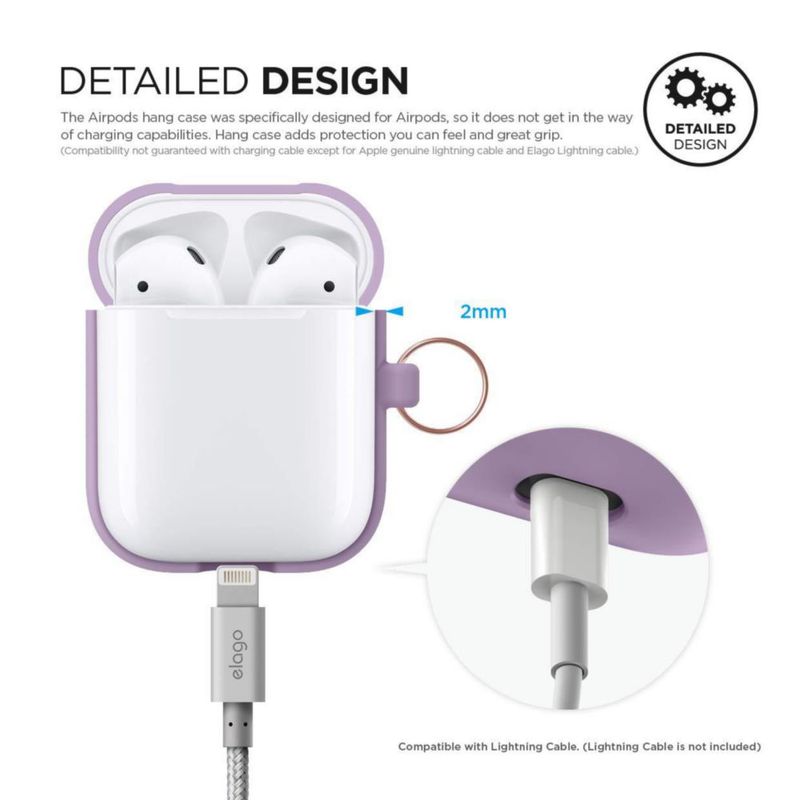 Funda de silicona para AirPods de elago con llavero