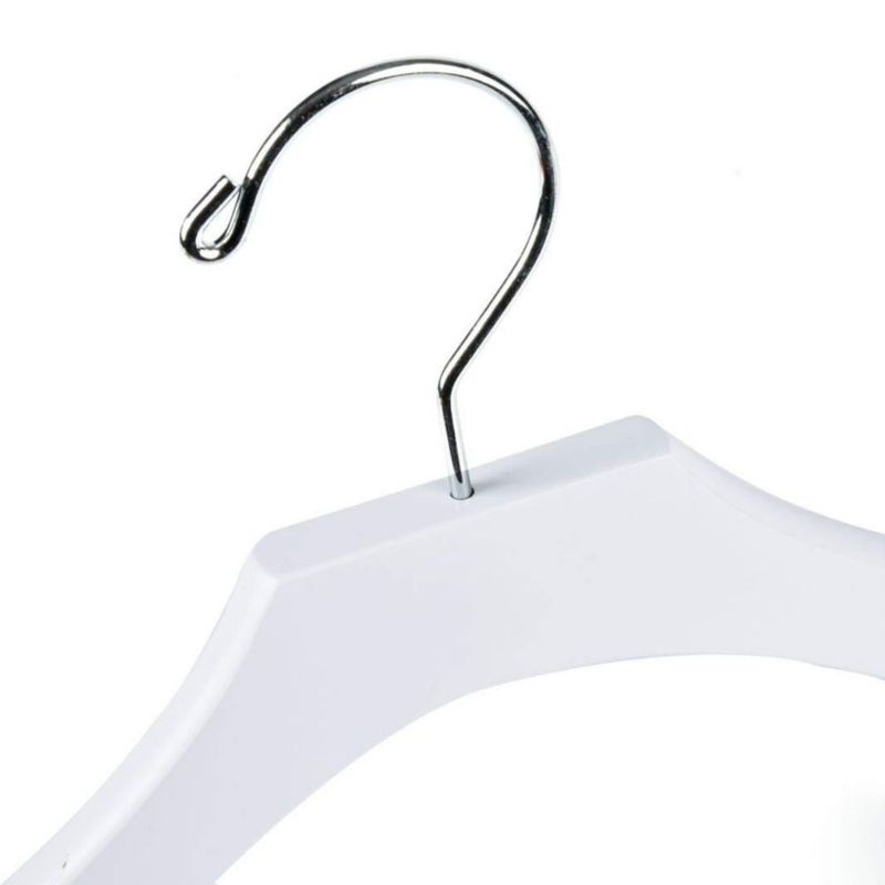 Perchas para niños Quality Hangers de madera blanca 33 cm paquete de 10