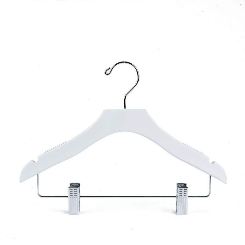 Perchas para niños Quality Hangers de madera blanca 33 cm paquete de 10
