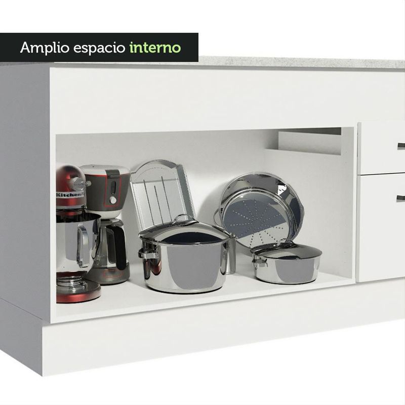 Gabinete bajo bufetera madesa agata 150cm con encimera bb
