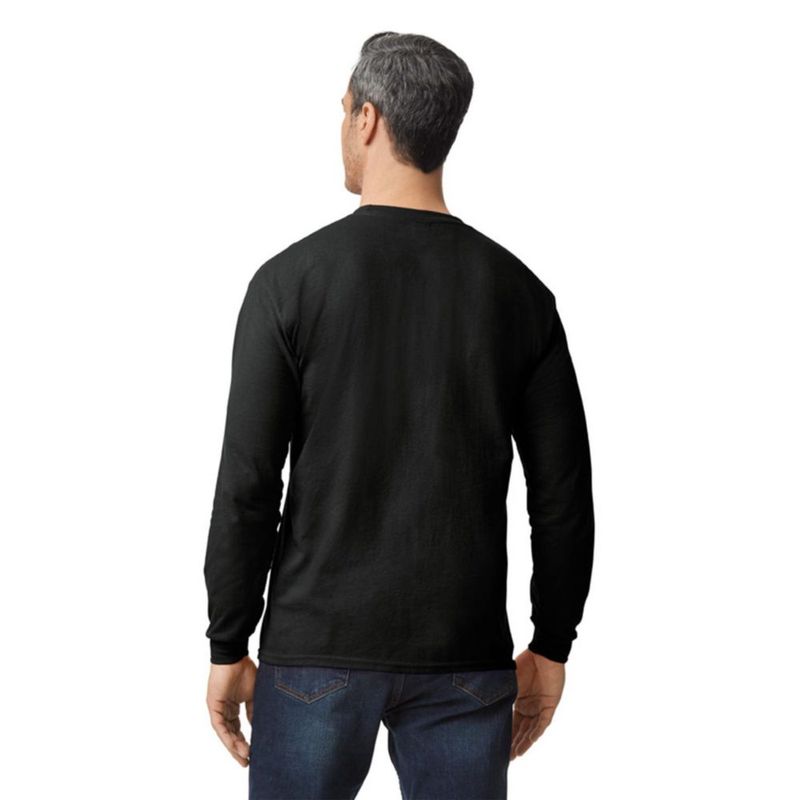 Camiseta Gildan G8400 de manga larga pack de 2 color negro talla XL