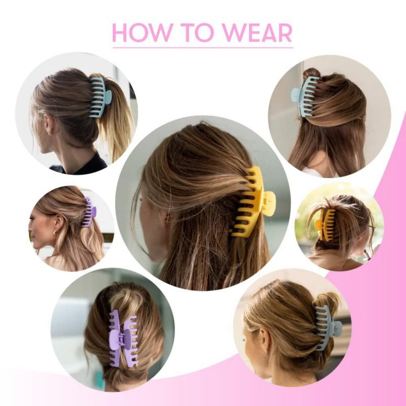 Pinza de pelo FRAMAR Grande Acabado Mate - Pack de 4