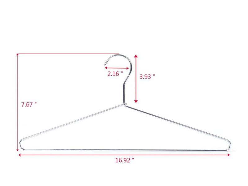 Perchas de ropa Quality Hangers 16 unidades metal de 4 mm