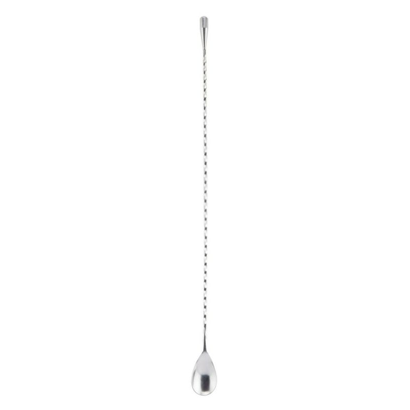 Cuchara de bar Viski 40 cm acero inoxidable trenzada plateada