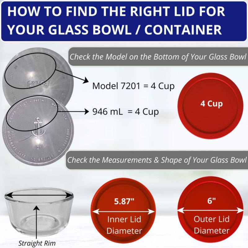 Tapas para recipientes Klare Ware 950 ml Pack de 6 rojo