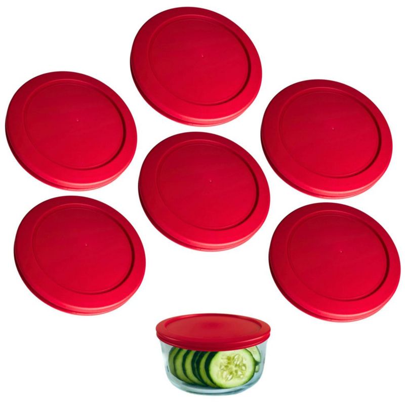 Tapas para recipientes Klare Ware 950 ml Pack de 6 rojo