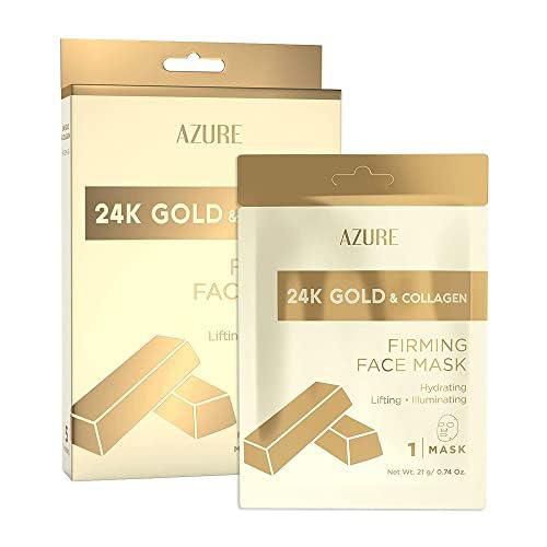 Mascarilla facial Azure 24K Oro y Colágeno – Pack de 10