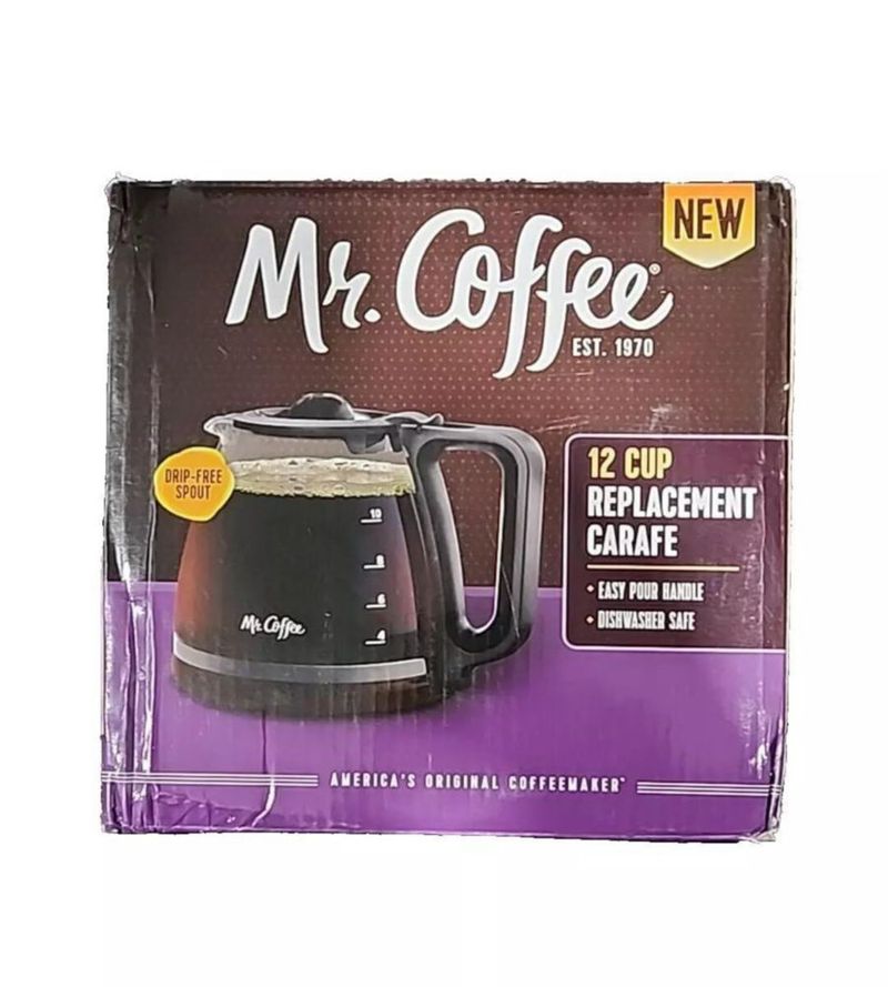 Jarra Mr. Coffee de 12 Tazas con Mango Ergonómico Negro