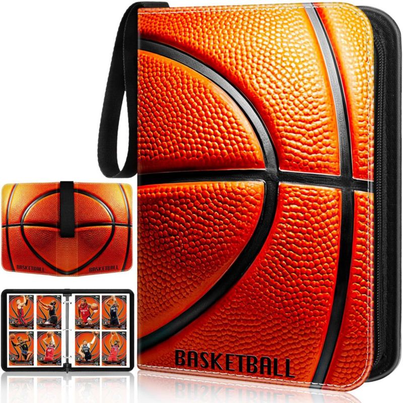 Carpeta para cartas de baloncesto Lalasu 440 bolsillos cuero PU