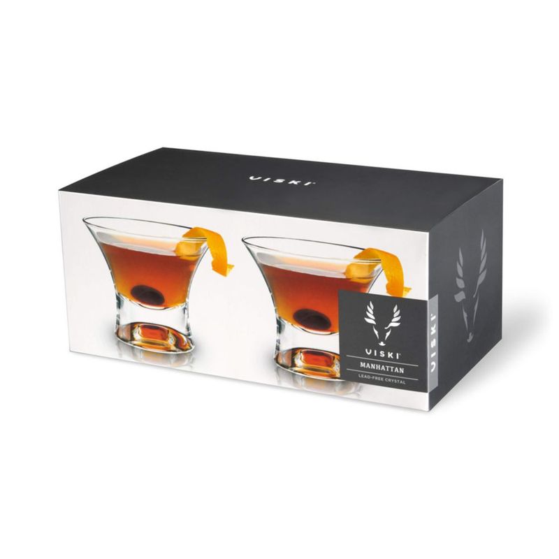 Vaso de cóctel Viski 207 ml juego de 2 sin pie