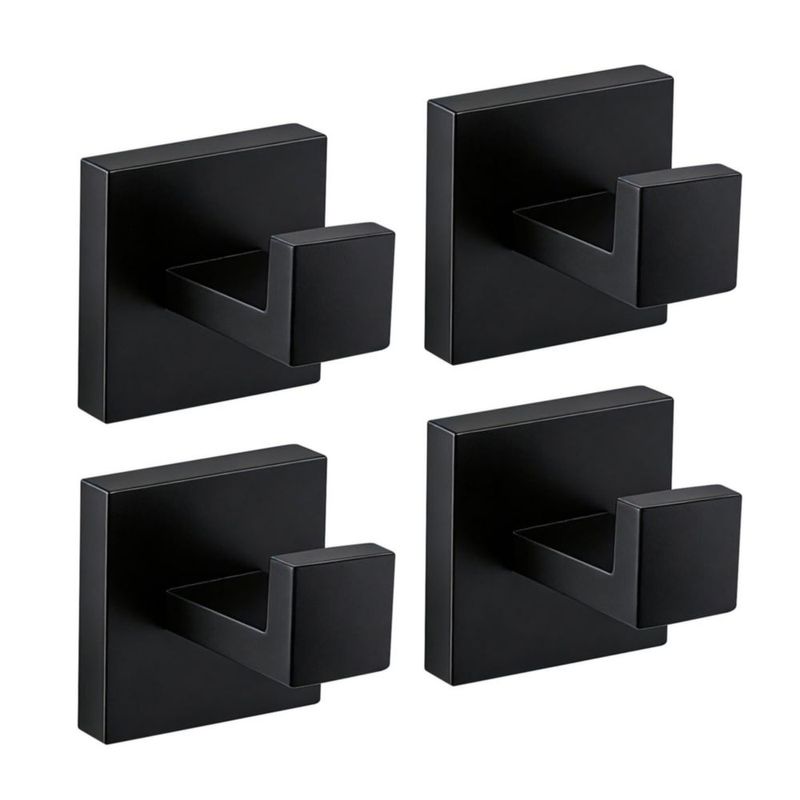 Set de 4 ganchos para toalla JOPOFI negro mate