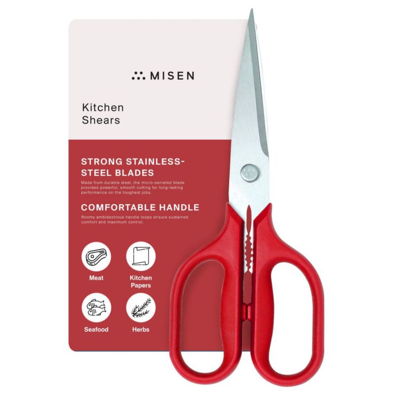 Tijeras de cocina Misen Heavy Duty rojas