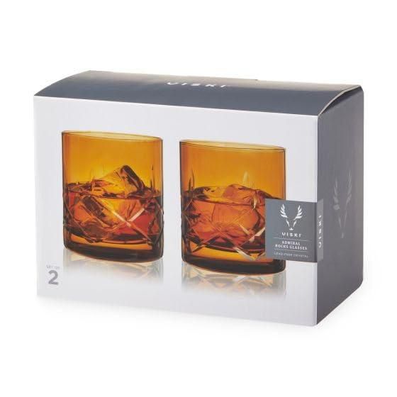 Vasos Old Fashioned Viski ámbar 330 ml (2 piezas)