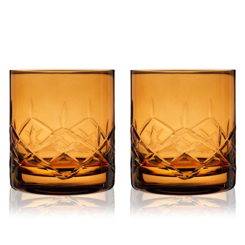 Vasos Old Fashioned Viski ámbar 330 ml (2 piezas)
