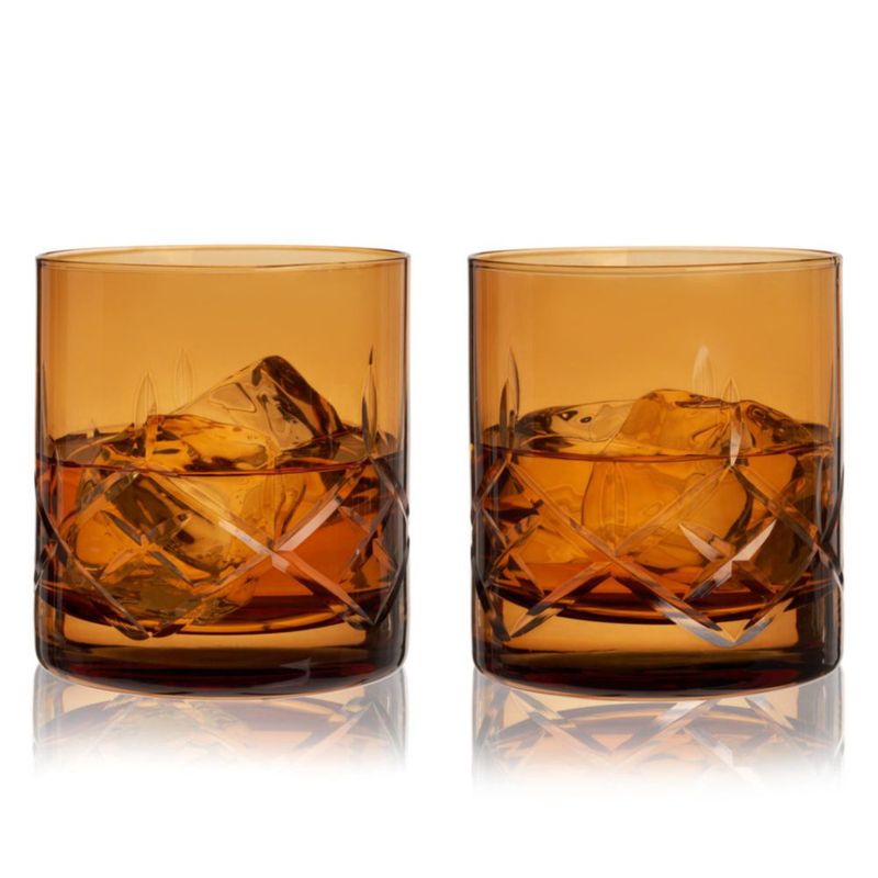 Vasos Old Fashioned Viski ámbar 330 ml (2 piezas)